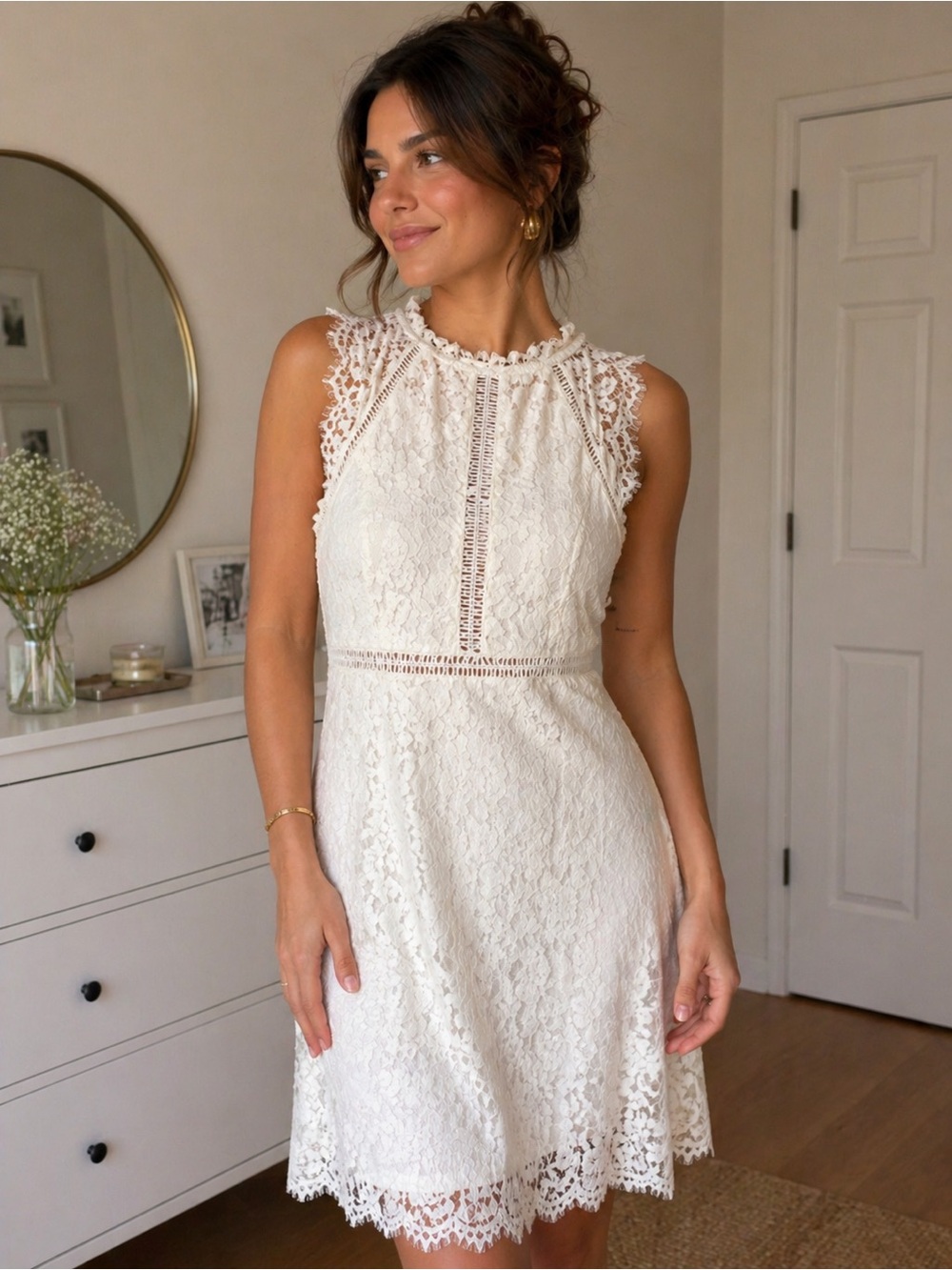 Off White Lace Dress size M